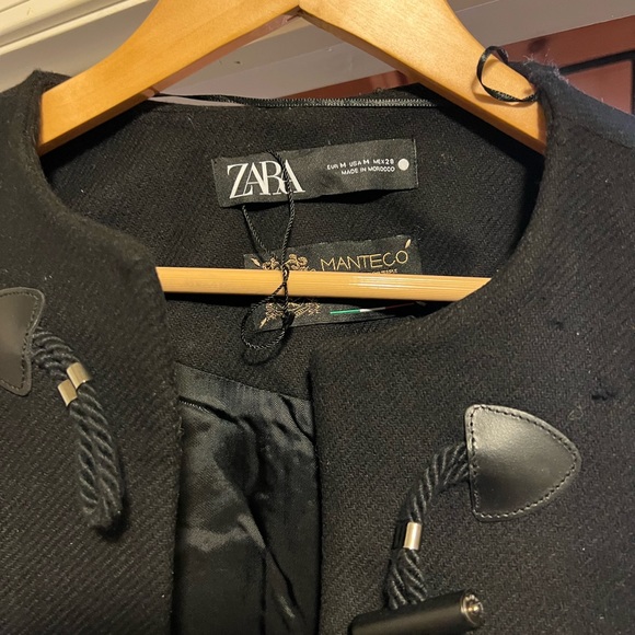 Zara x Italian MANTECO Wool Cape Coat - Picture 1 of 16